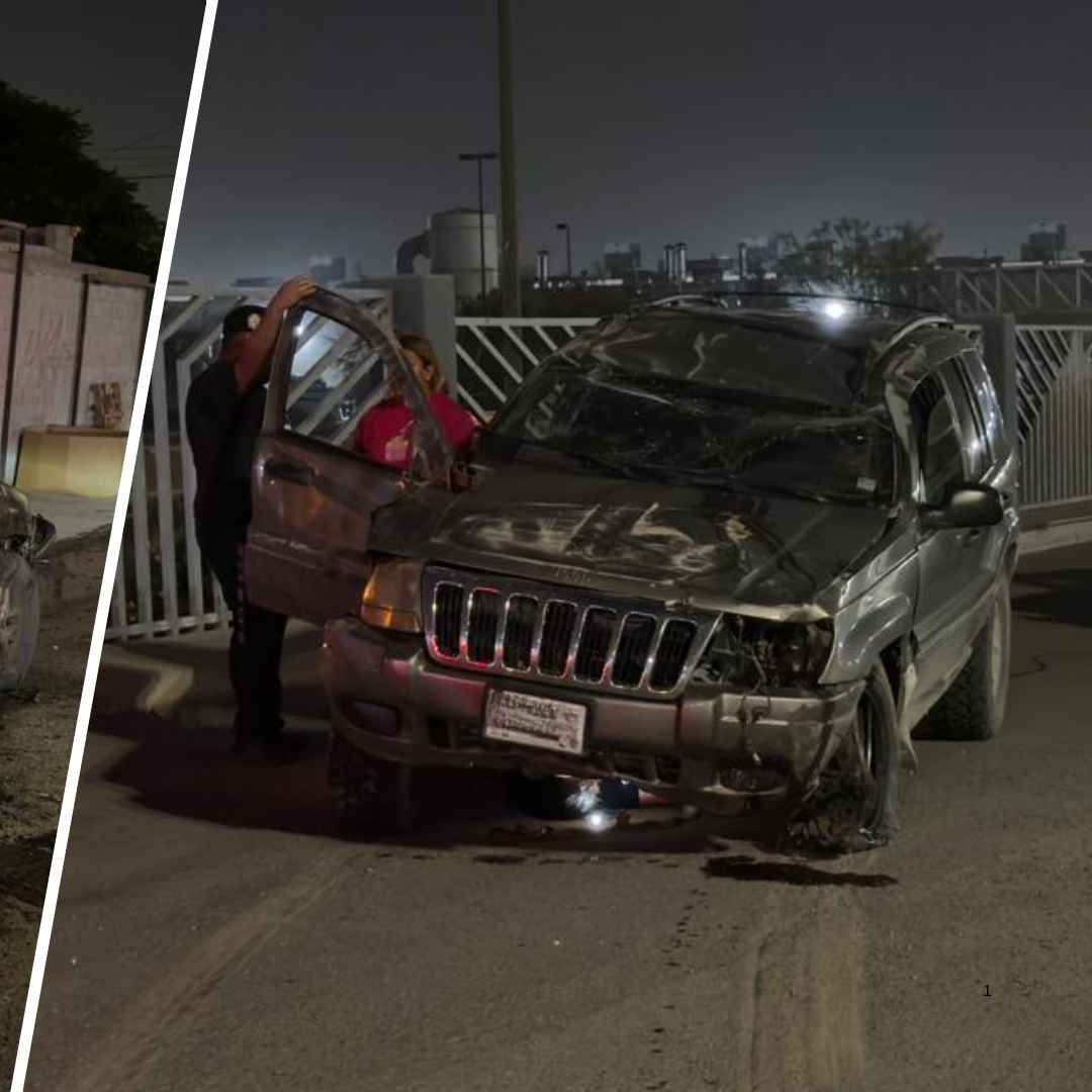 Camioneta se incendia y otra termina volcada